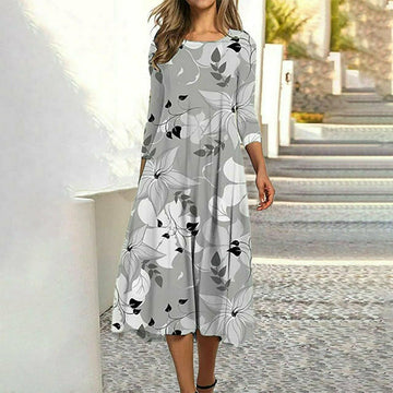 Casual Floral Print Dress