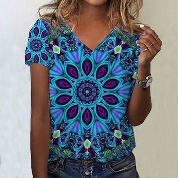 Ethnic Abstract Print T-Shirt