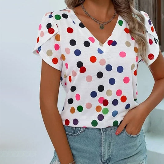 Polka Dot Casual T-Shirt