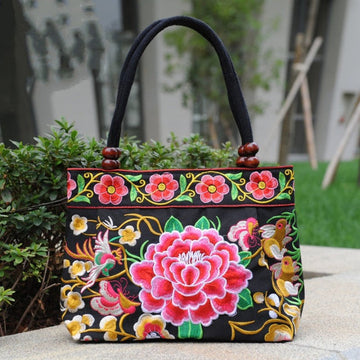 Vintage Floral Embroidered Bag