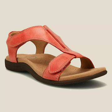 Vintage Solid Color Velcro Sandals