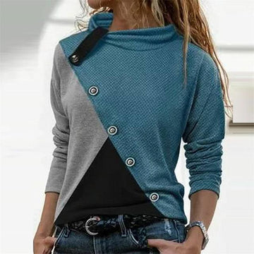 Casual Patchwork Blouse