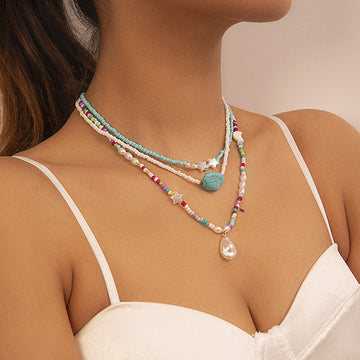 Bohemian Beaded Necklace Set