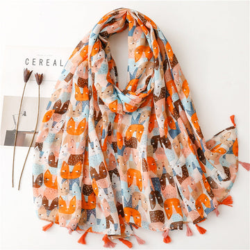 Creative Cat Print Scarf