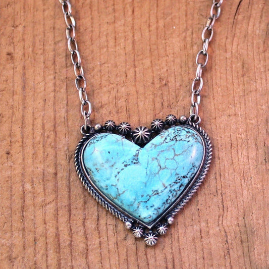 Vintage Heart Pendant Necklace