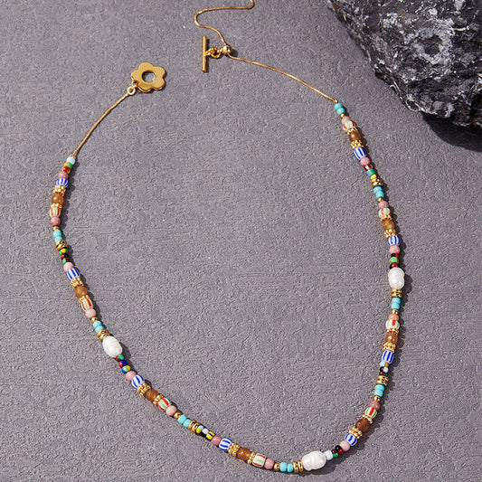 Bohemian Colourful Beaded Necklace