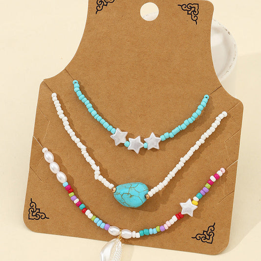 Bohemian Beaded Necklace Set