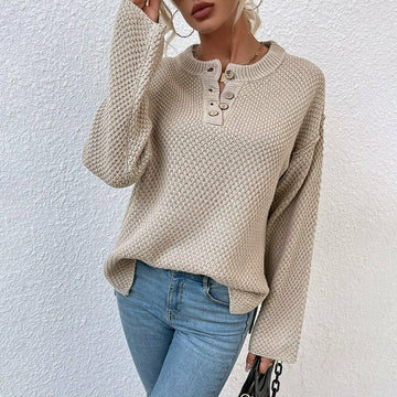 Casual Solid Knitted Sweater