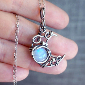 Bohemian Moon Pendant Necklace