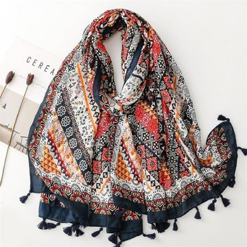 Vintage Ethnic Print Scarf