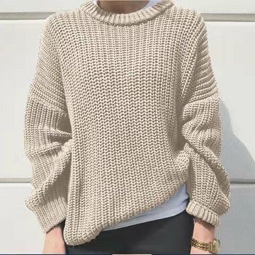 Casual Solid Knitted Sweater