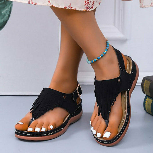 Vintage Casual Tassel Sandals