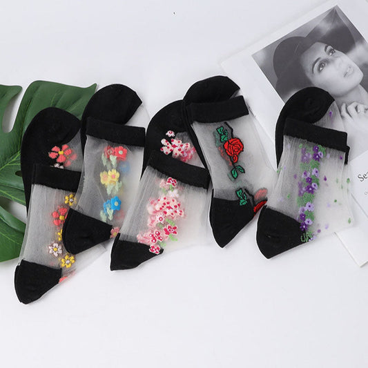 Pack Of 5 Pairs Of Floral Socks