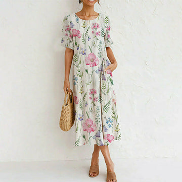 Elegant Floral Print Dress