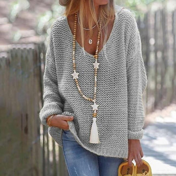 Sexy Loose V-Neck Sweater