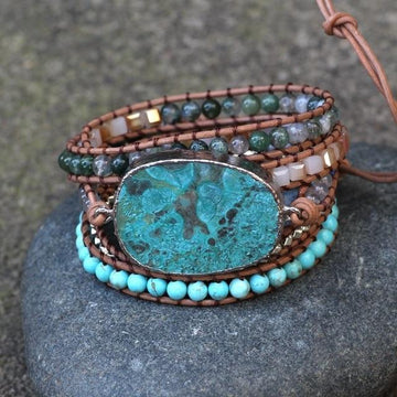 Handmade Colorful Natural Stone Bracelet