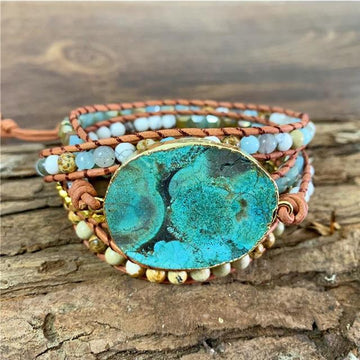 Natural Stone Crystal Boho Bracelet