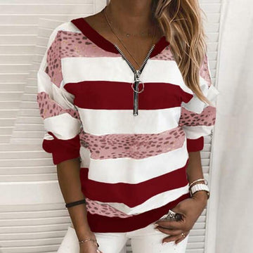 Elegant Patchwork Striped Shirt