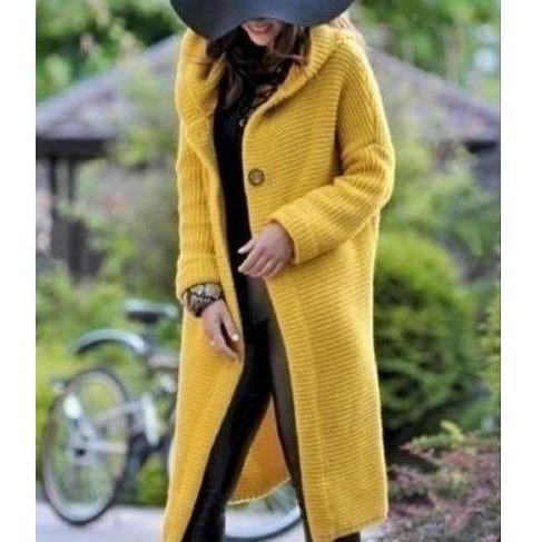 Casual Knitted Long Coat