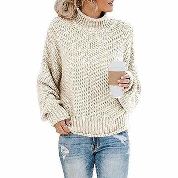 Casual Knitted Solid Pullover